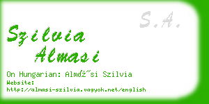 szilvia almasi business card